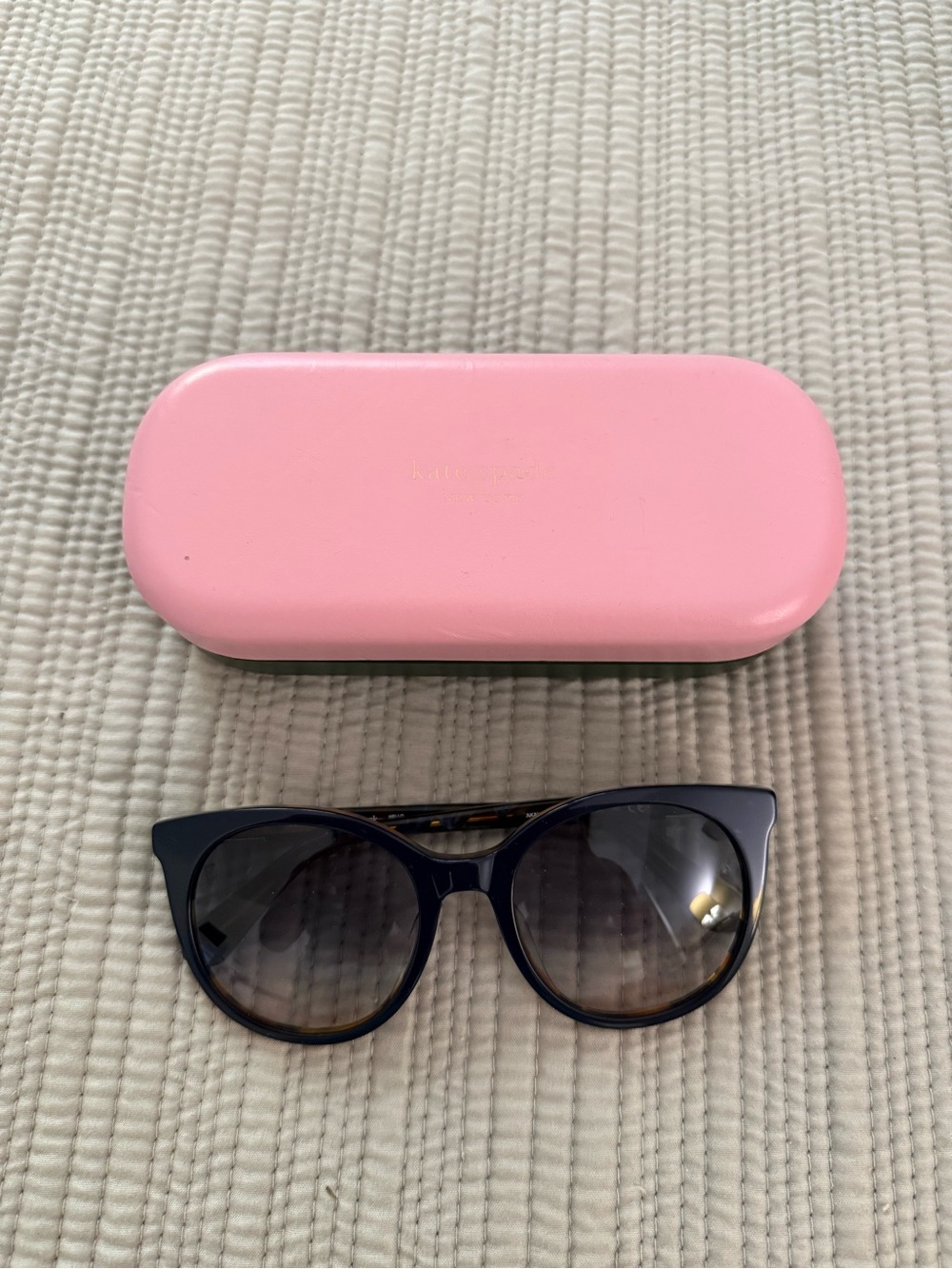 Kate Spade Women's Akayla Blue Cat-Eye Sunglasses with Pink Case